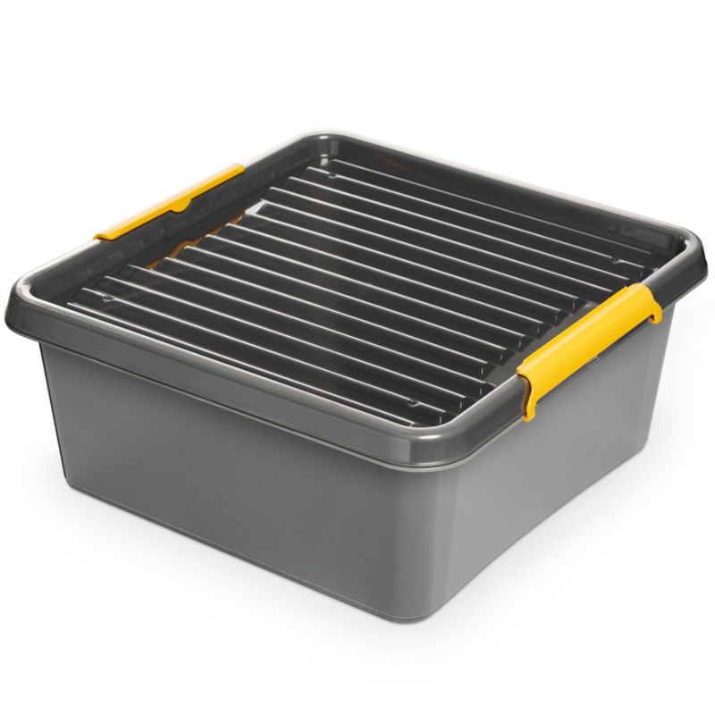 Pojemnik Plastikowy ORPLAST z pokrywą, Szary 18 L 1 szt.