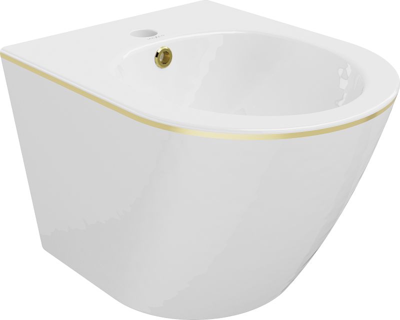 Bidet wiszący Mexen Lena biały/złoty 48 cm 35224805 1 szt.