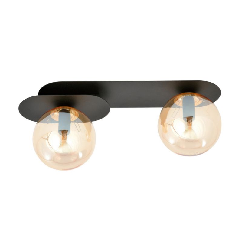 Lampa sufitowa Emibig Plaza czarno-miodowy wym: 18 x 45 cm 2xE14 x 10W 1 szt.