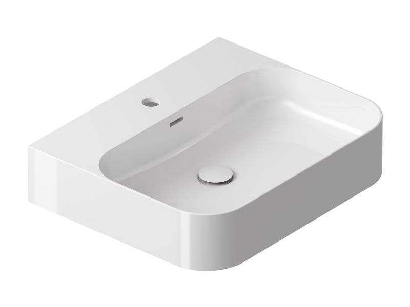 Prostokątna umywalka ceramiczna nablatowa Ravak Ceramic R Slim 550 Wall N biała 1szt