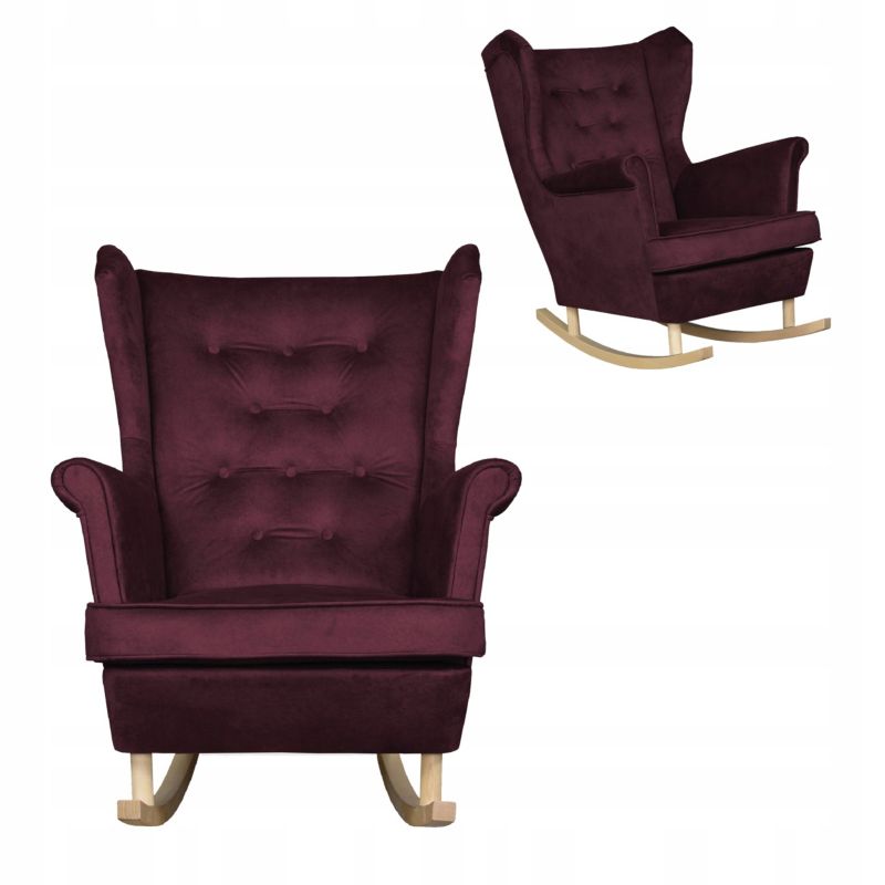 Fotel uszak do salonu bujany Family Meble Diana czerwień 1szt