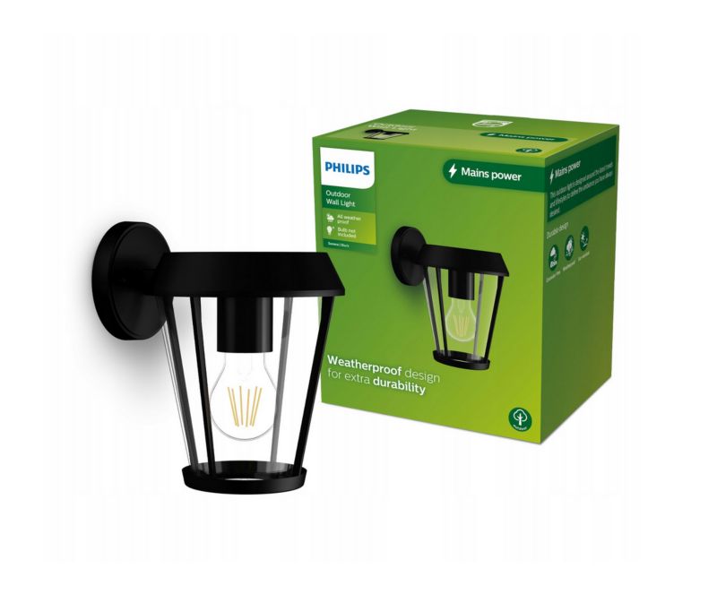 Kinkiet zewnętrzny Philips Sunera E27 czarny IP44 1 szt.