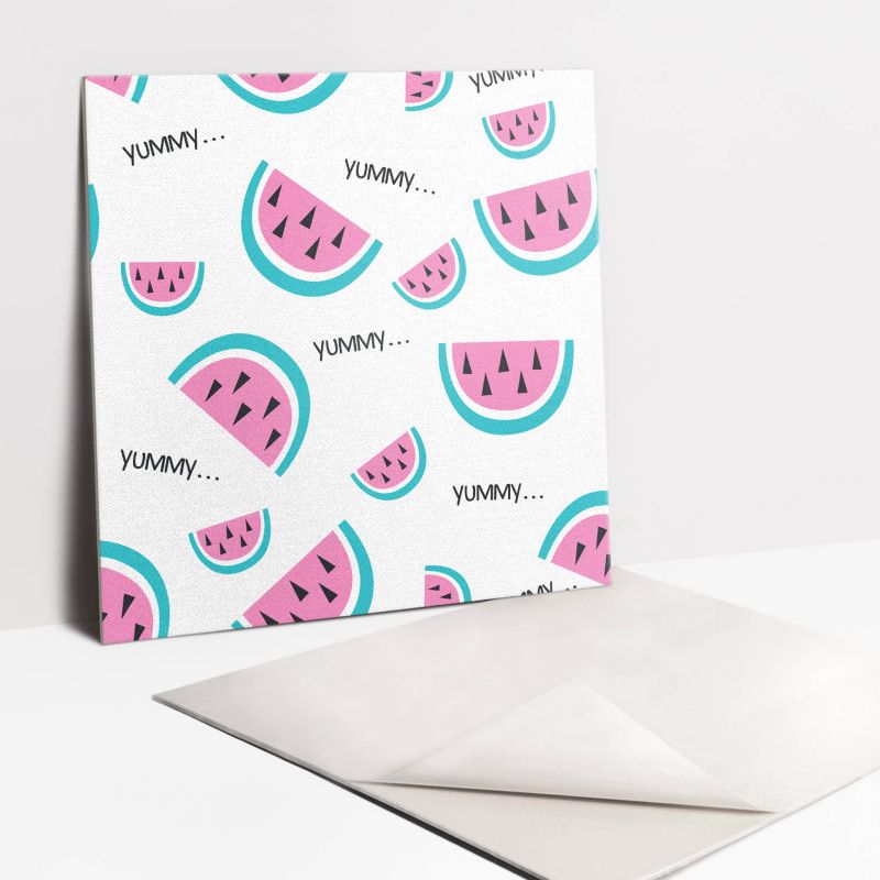 Kafelki samoprzylepne Tulup 30x30 cm Komiksowy arbuz 9 szt.