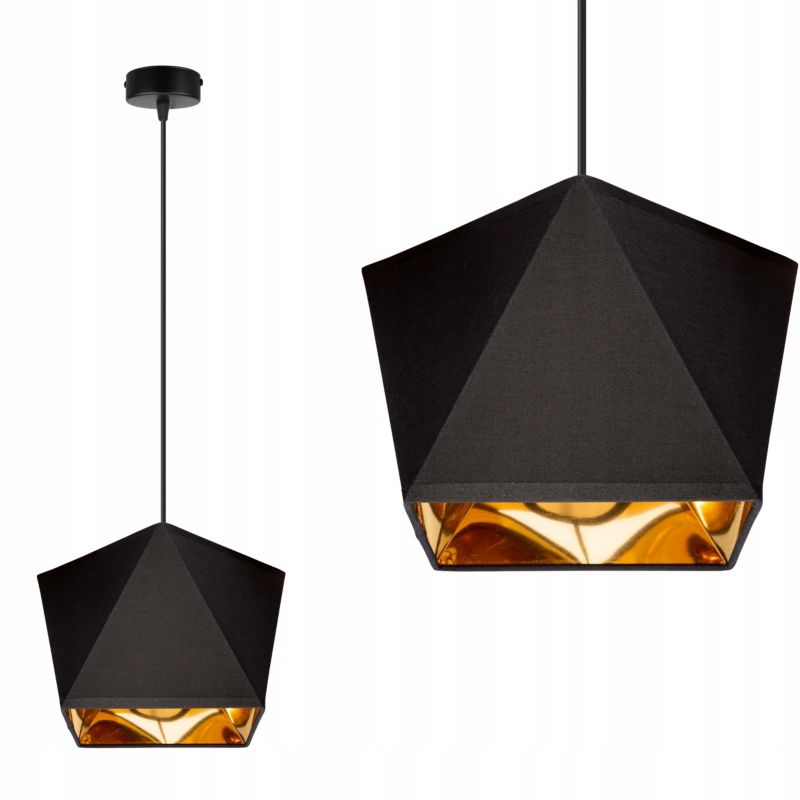 Lampa sufitowa wisząca Light Home LH Diamond 1x E27 60W czarny 1szt.