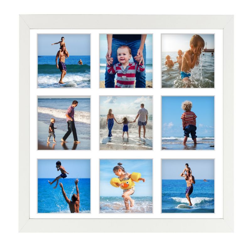 Ramka na 9 zdjęć Hekla 40x40x9 MDF galeria biały 1szt.