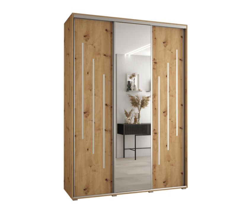 Szafa przesuwna Abiks DAVOS 9 wysoka szer.170cm gł.60cm artisan/artisan/srebrny 1szt.