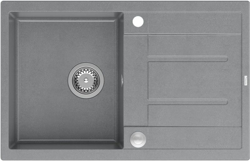 Zlewozmywak Quadron Morgan 78x50 cm GraniteQ srebrny stalowy wpuszczany 1 szt.