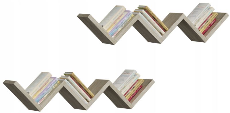 Półka Matkam wisząca ORTO regał Per dąb sonoma 2 szt.