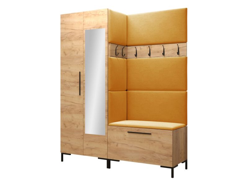 Garderoba MIRJAN 24 Zilion IX dąb craft + żółty 1 kpl.