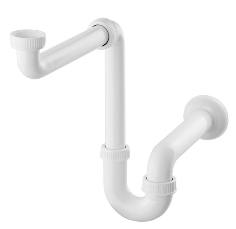 Syfon Do Zlewu Umywalki Granitan Pcv Półsyfon Umywalkowy Biały Kuchnia Łazienka 1 szt.