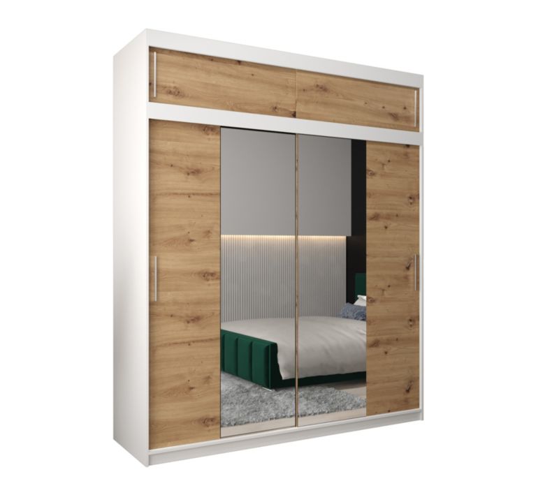 Szafa przesuwna Garderoba Abiks Tokyo 1 200 artisan + biały z nadstawką 1 szt.