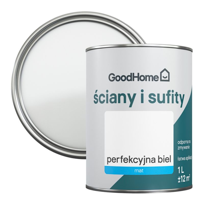 Farba GoodHome Ściany i Sufit biały mat 1 l