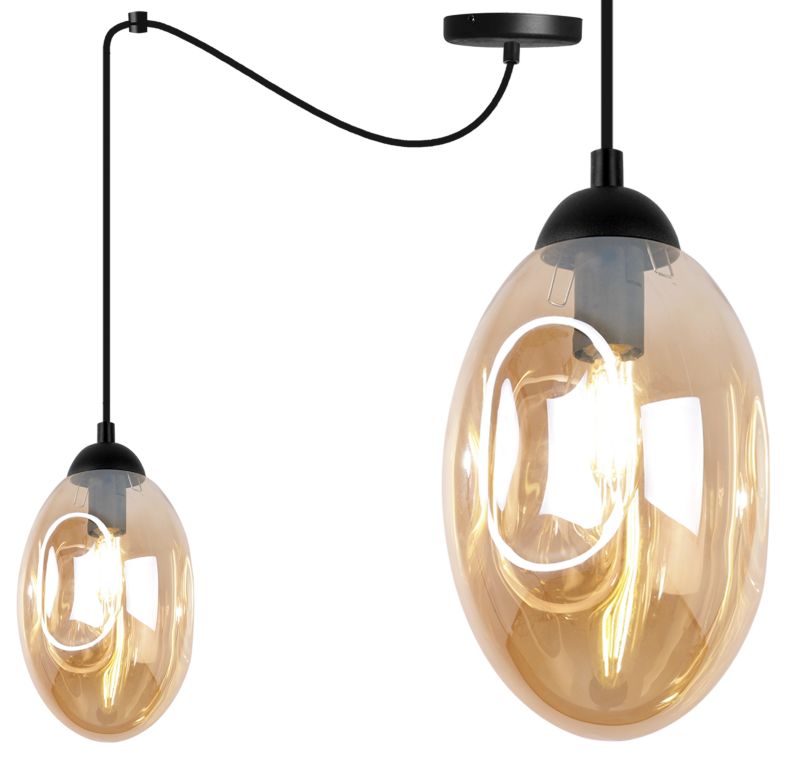 Lampa sufitowa wisząca Light Home LH Vigo Spider 1x E14 60W miodowy 1szt.