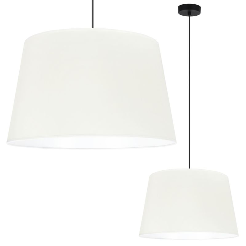 Lampa sufitowa wisząca Light Home LH Juta Stożek 1x E27 60W kremowy/czarny 1szt.