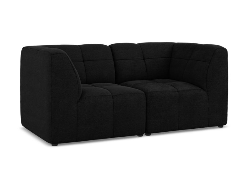 Modułowa sofa 2-osobowa LaMiaSofa GRADO z tkaniny bouclé 180x90 cm czarny 1 szt.