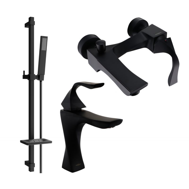 Zestaw wannowy Mexen Estrella czarny 72303DQ02-70 1 szt.