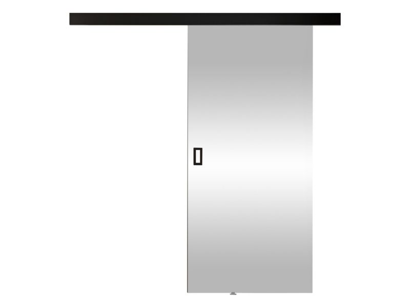 Drzwi przesuwne wewnętrzne MIRJAN 24 Mesto 100 + samodomykacz czarny / lustro 1 kpl.