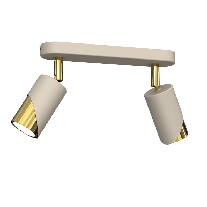 Lampa sufitowa Luminex Shift kremowo-złoty połysk Listwa z lampami 2 x GU10 x 15W wym: 17 x 24 x 5,5 cm - 1 szt.