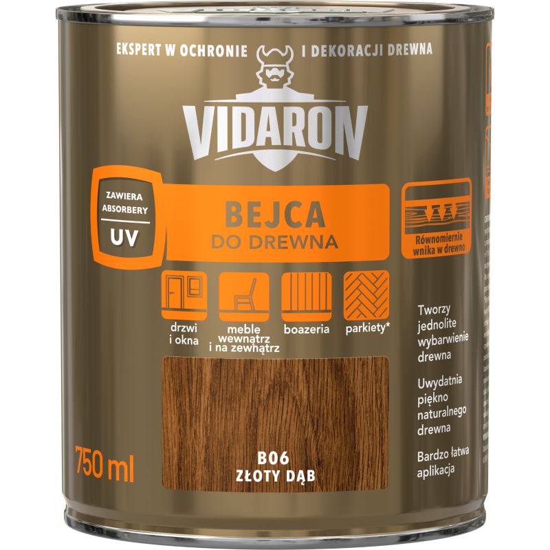 Bejca do drewna Vidaron złoty dąb 0,75 l