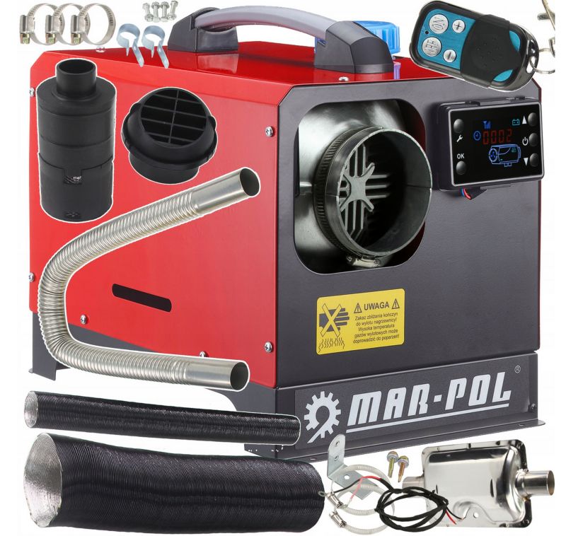Nagrzewnica spalinowa dmuchawa olejowa webasto MAR-POL zamknięta komora spalania pilot 12kW 1szt.