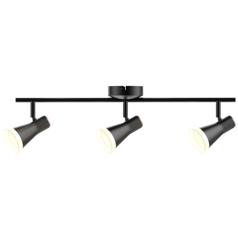 Lampa sufitowa Polux Berg czarna LED 12.6W 3000K 1275lm wym: 17 x 60 x 10 cm - 1 szt.