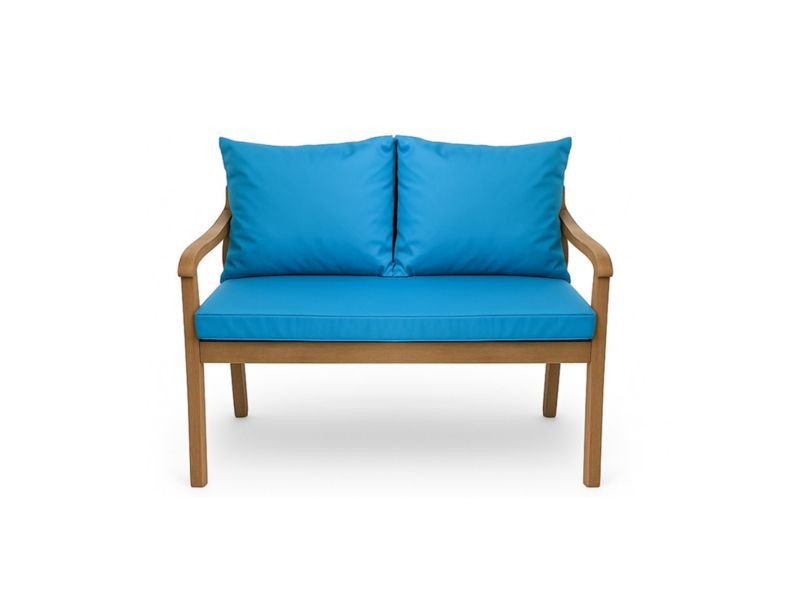 Niebieskie poduszka na ławkę ogrodową 100x50x50 cm do użytku na zewnątrz/wewnątrz Setgarden