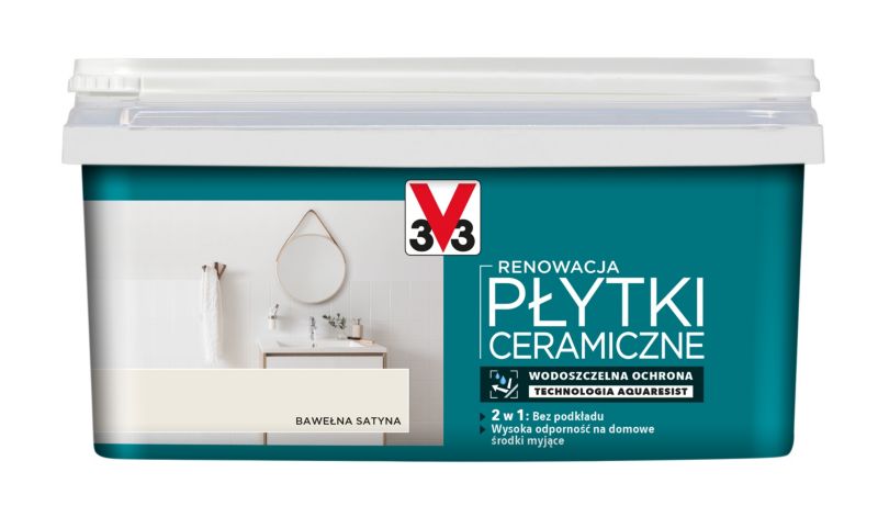 Farba renowacyjna V33 Płytki Ścienne bawełna satyna 2 l