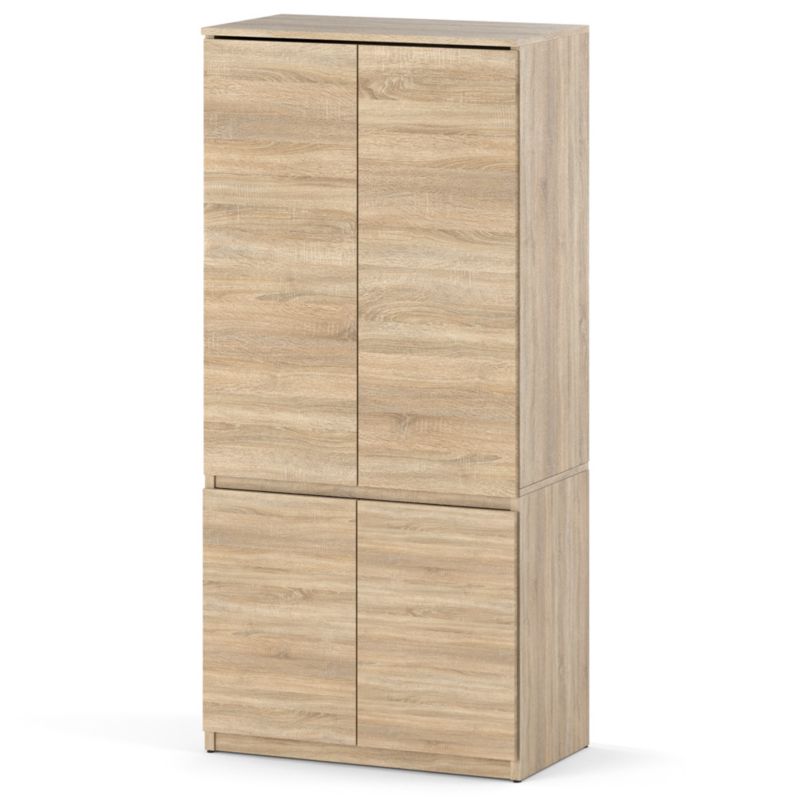 Szafa Hurtownia-Mebli 4 Drzwi Posti 80cm Dąb Sonoma Dąb Sonoma 80x50x180 cm 1szt.