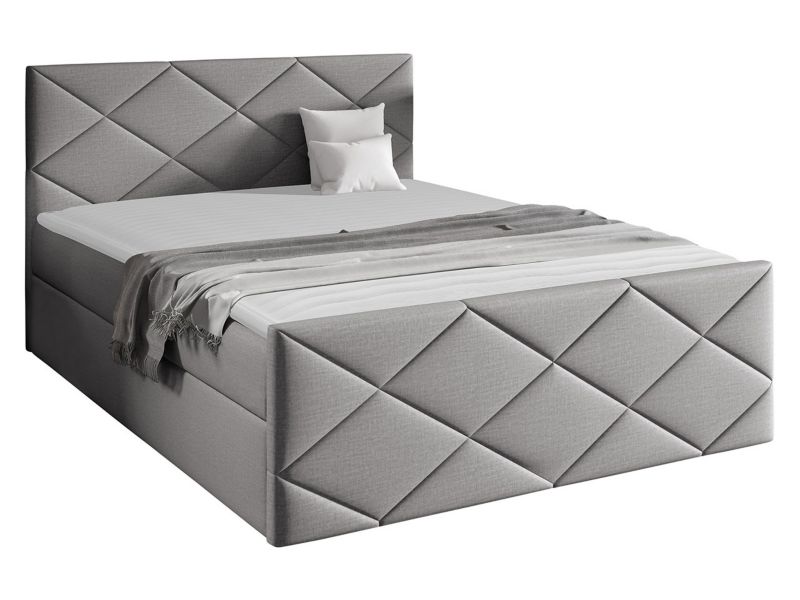 Łóżko kontynentalne MIRJAN 24 Herkules 180x200 popielaty 1 szt.