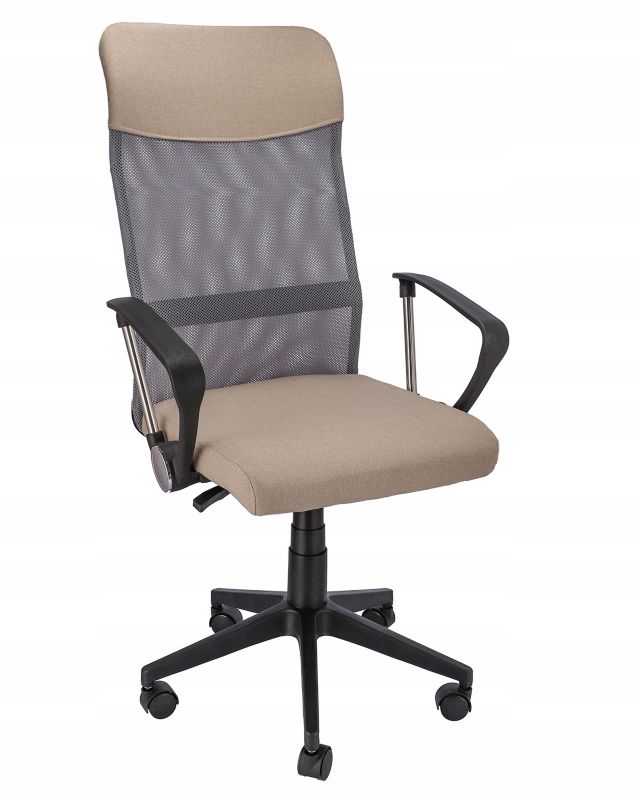 Fotel ergonomiczny obrotowy JUMI biurowy do biurka wygodny ZOOM beżowy 1 szt.