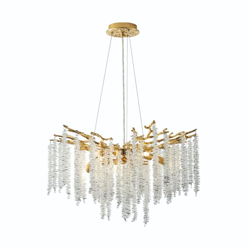 Żyrandol Zuma Line Dijon 8952 złoty kryształowy 10xG9 x 3.5W 1 szt.