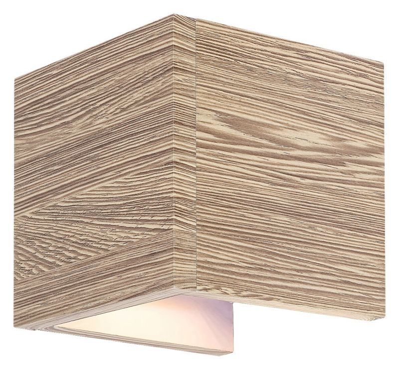 Kinkiet ścienny Rabalux Cinnamon dąb-biały LED 7W 3000K 340lm IP20 wym: 12,5 x 12,5 x 12,5 cm - 1 szt.