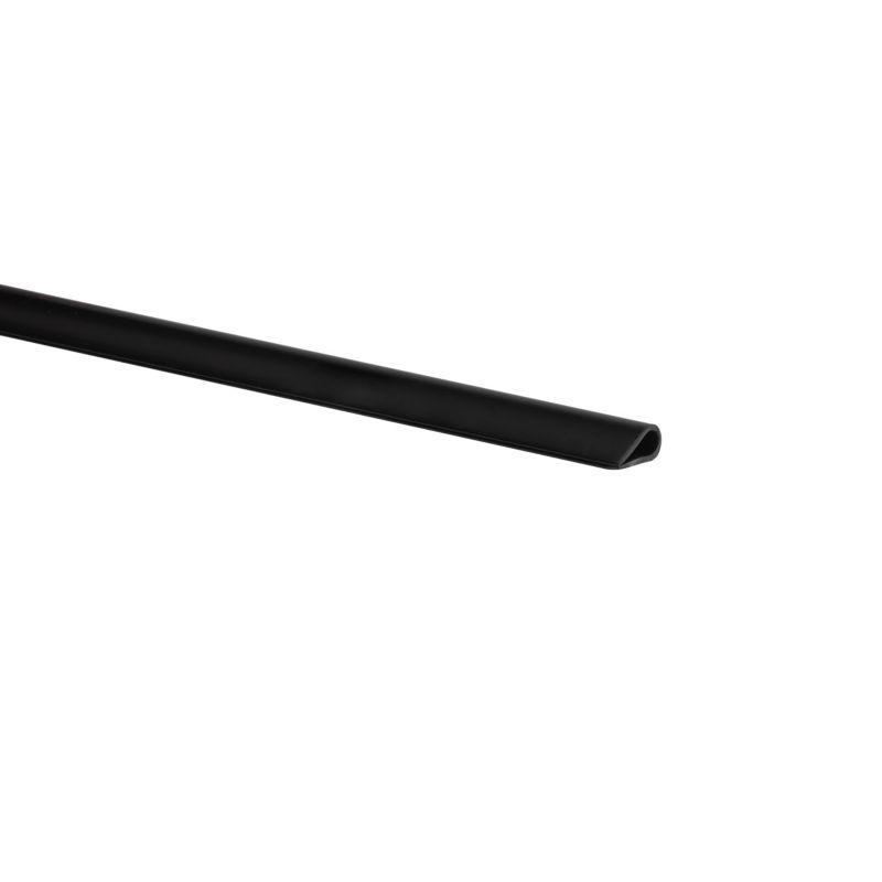 Profil zaciskowy PVC 1000 x 15 x 5 x 1 mm czarny połysk