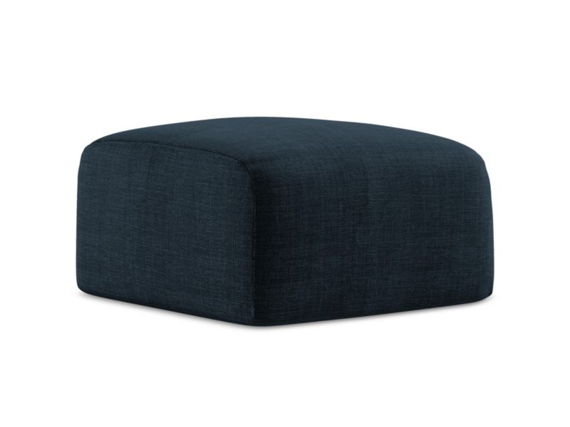 Pufa LaMiaSofa SAVONA z tkaniny strukturalnej 65x65 cm królewski niebieski 1 szt.