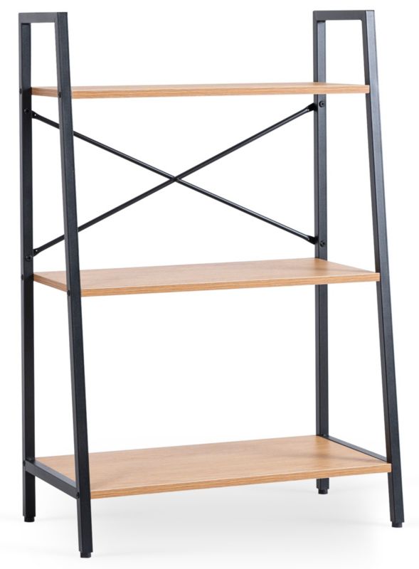 Regał Otwarty Vior Mebel Elite Niski Dąb Złoty/Czarny 1 szt