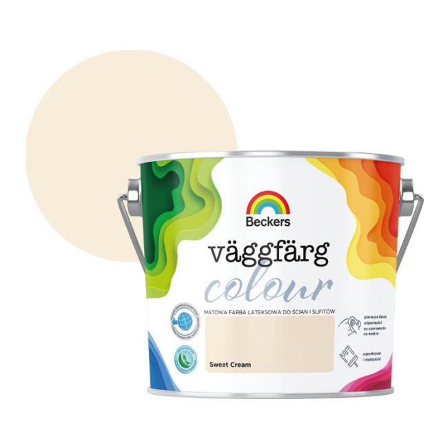 Farba kolorowa Beckers Vaggfarg Colour sweet cream 2,5 l