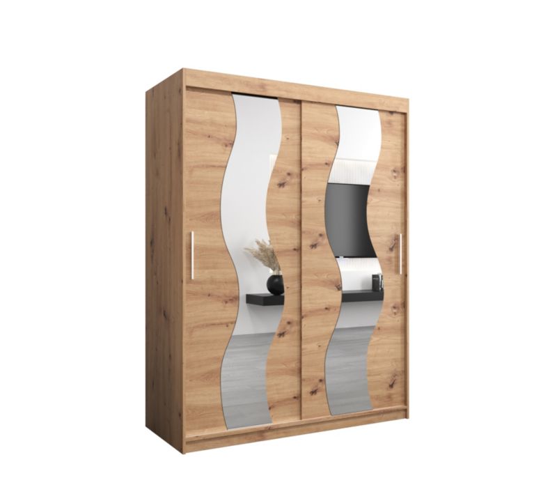 Szafa przesuwna Abiks SEWILLA 150 dąb artisan + dąb artisan 1 szt.