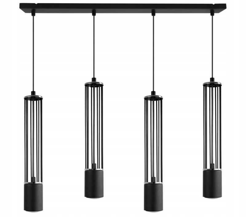 Lampa sufitowa wisząca Light Home LH Aria 4x GU10 czarny/srebrny 1szt.