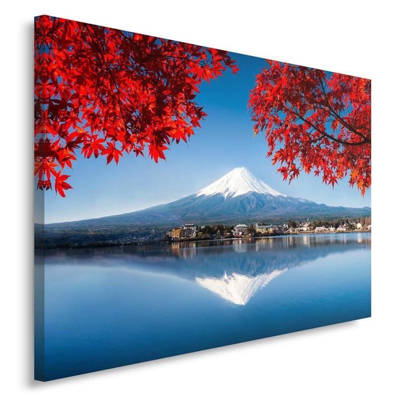 Obraz do salonu na ścianę Feeby Góra Fudżi Japonia Czerwony 120x80cm 1szt