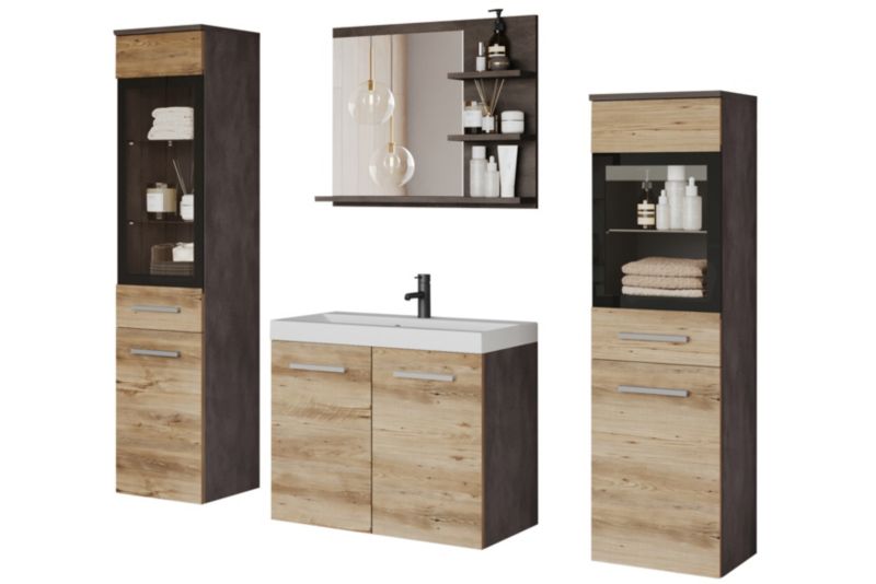 Zestaw mebli łazienkowych MINIO go for it MARIT I matera/kasztan wrocławski, 1 kpl.