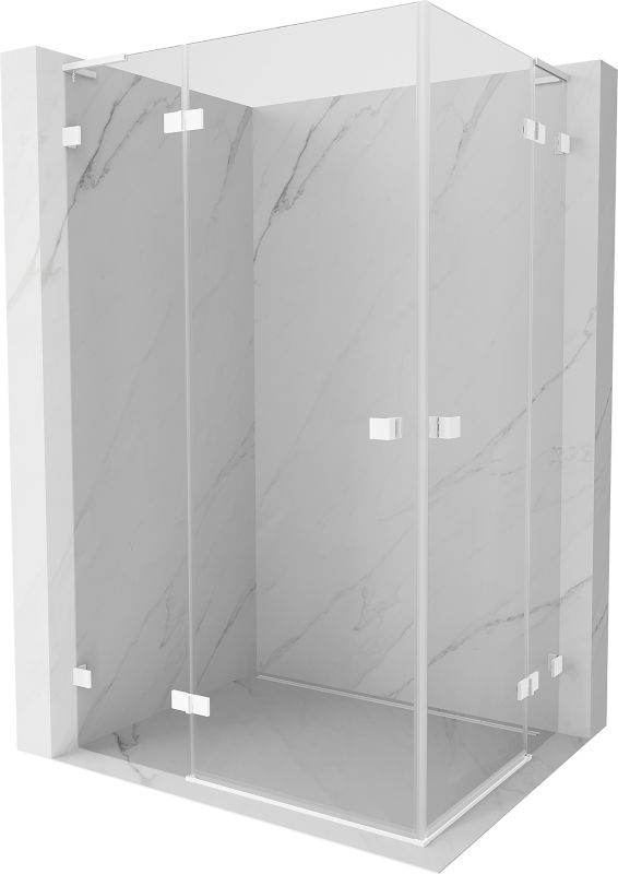 Kabina prysznicowa Mexen Lunar L Duo uchylna 120 x 85 cm transparent biała 1 szt.