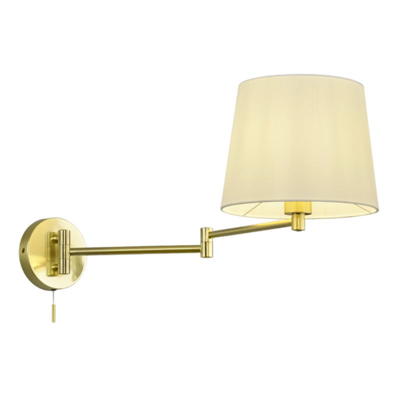 Kinkiet ścienny Trio Lyon mosiądz-złoty-biały 1 x E27 x IP20 wym: 32,5 x 25,5 x 25,5 cm - 1 szt.