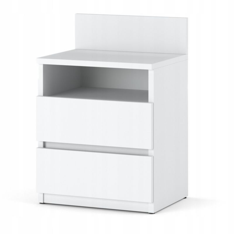 Szafka Nocna Biała Stiv-Meble 2 Szuflady 40 Cm 40X32X59 Cm 1Szt.
