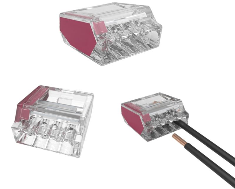 Złączka uniwersalna EDO instalacyjna do przewodów sztywnych maks. 2.5mm² 4-przew. EDO204 100 szt