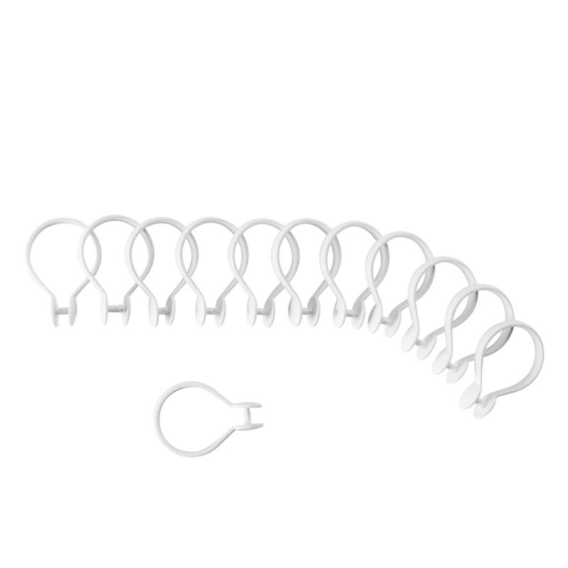 Żabki do zasłony prysznicowej Nira białe