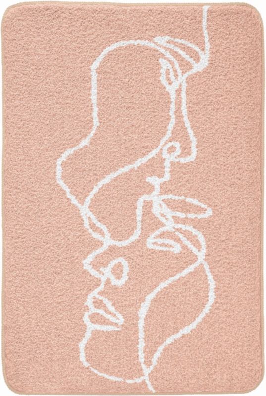 Dywanik łazienkowy Kleine Wolke Face 55x65 cm, 100% poliakryl, szybkoschnący, antypoślizgowy - 1 szt.