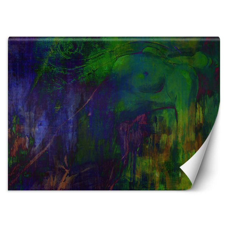 Fototapeta Feeby Kobiecy akt w barwach zieleni 350x245 1 szt