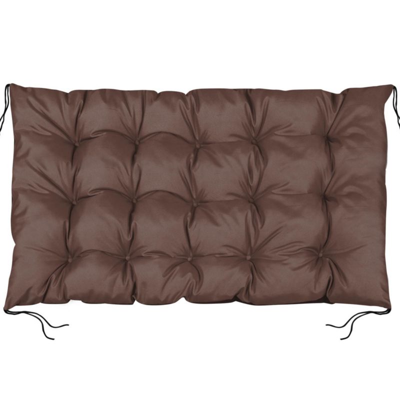 Poduszka Na Meble EDANTI Z Palet Ławkę Wodoodporna z Troczkami Ogród Brązowa 120x80cm 1 szt.