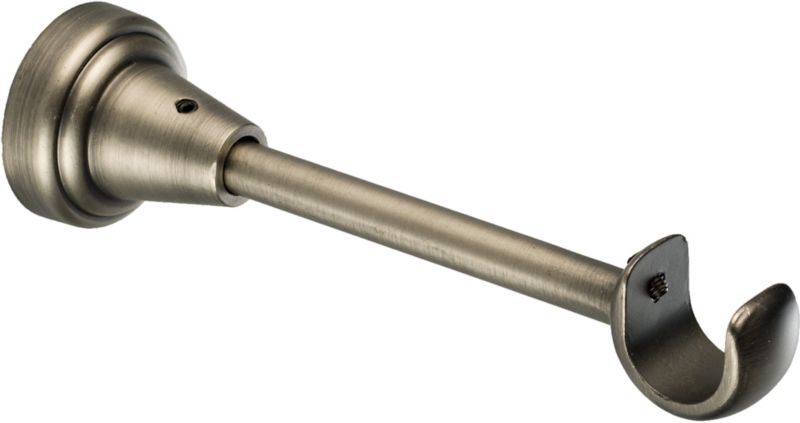 Wspornik karnisza pojedynczy blaszka 19 mm stal antyczna