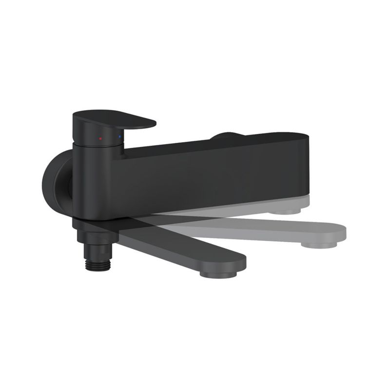 Bateria wannowa naścienna Ravak Chrome II CR II 022.20BL 150 mm czarna 1szt